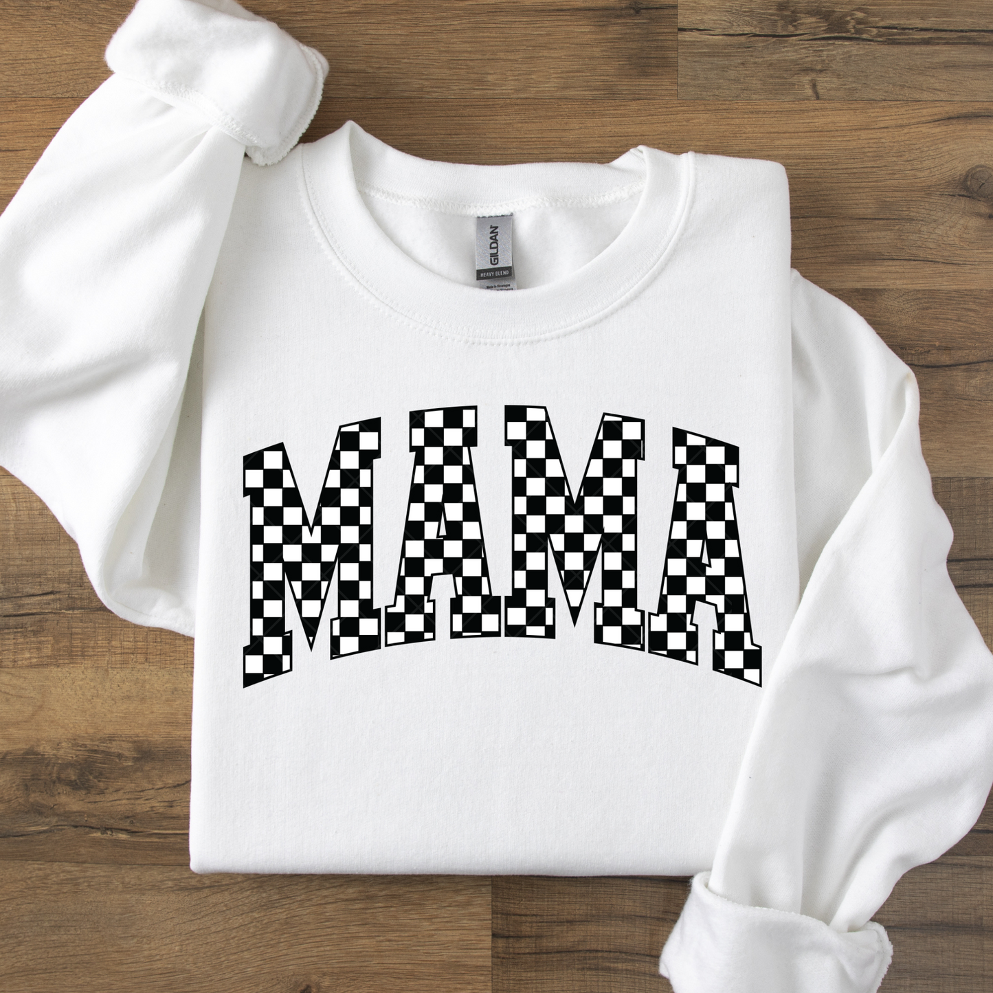 Mama Checkered Distressed and Regular Design DTF Transfer