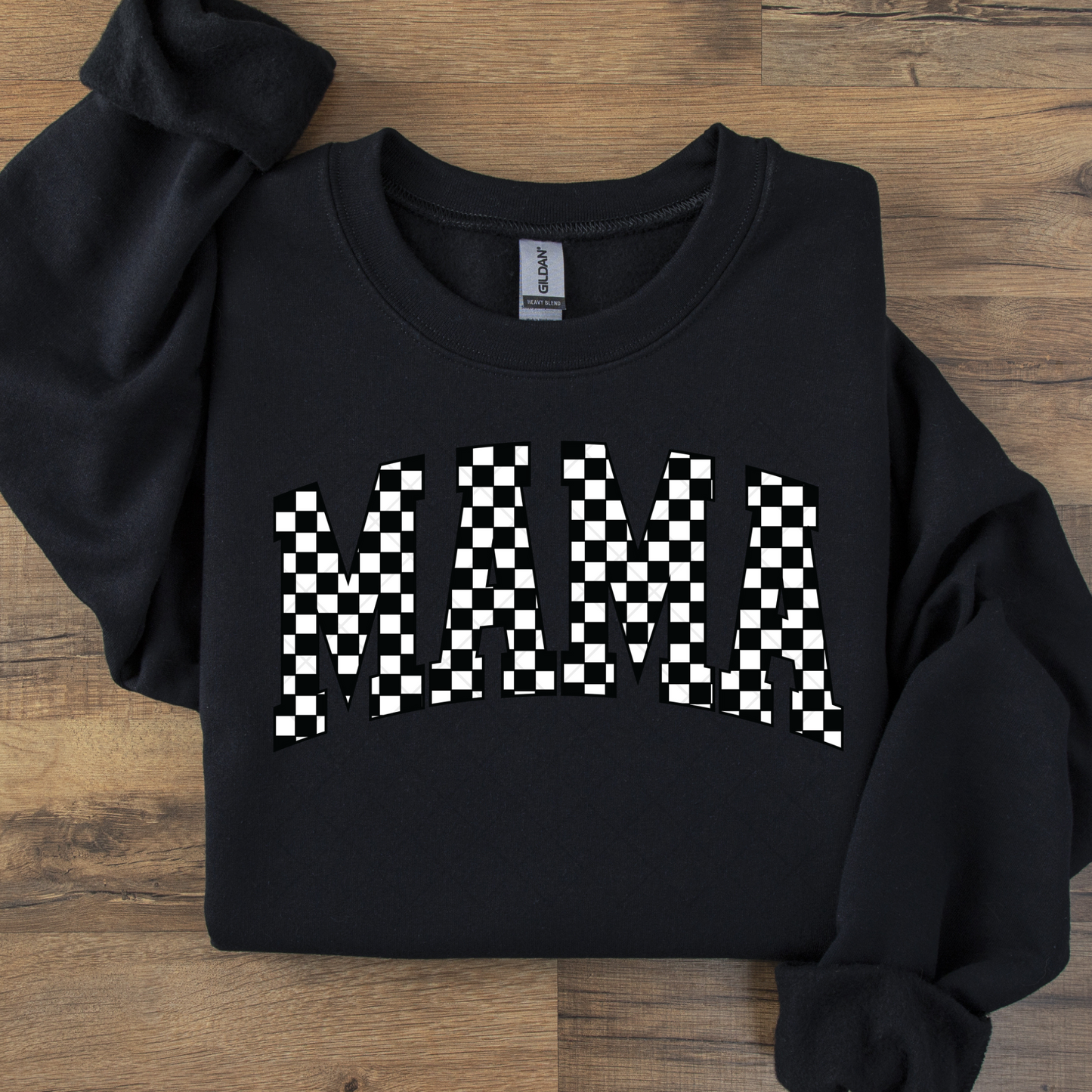 Mama Checkered Distressed and Regular Design DTF Transfer