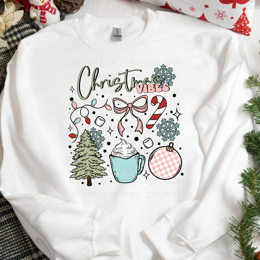 Christmas Vibes Pastel DTF Transfer