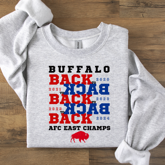 Back to Back Division Champs Buffalo Football DTF Transfer