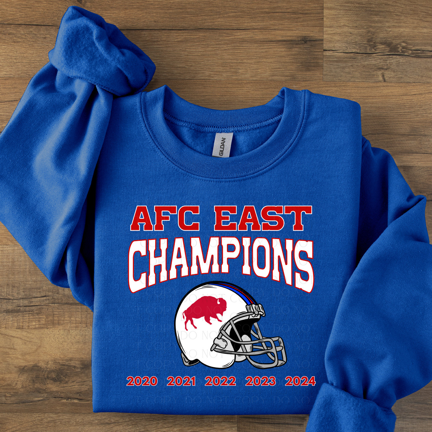 AFC East Champions Helmet Buffalo Football DTF Transfer