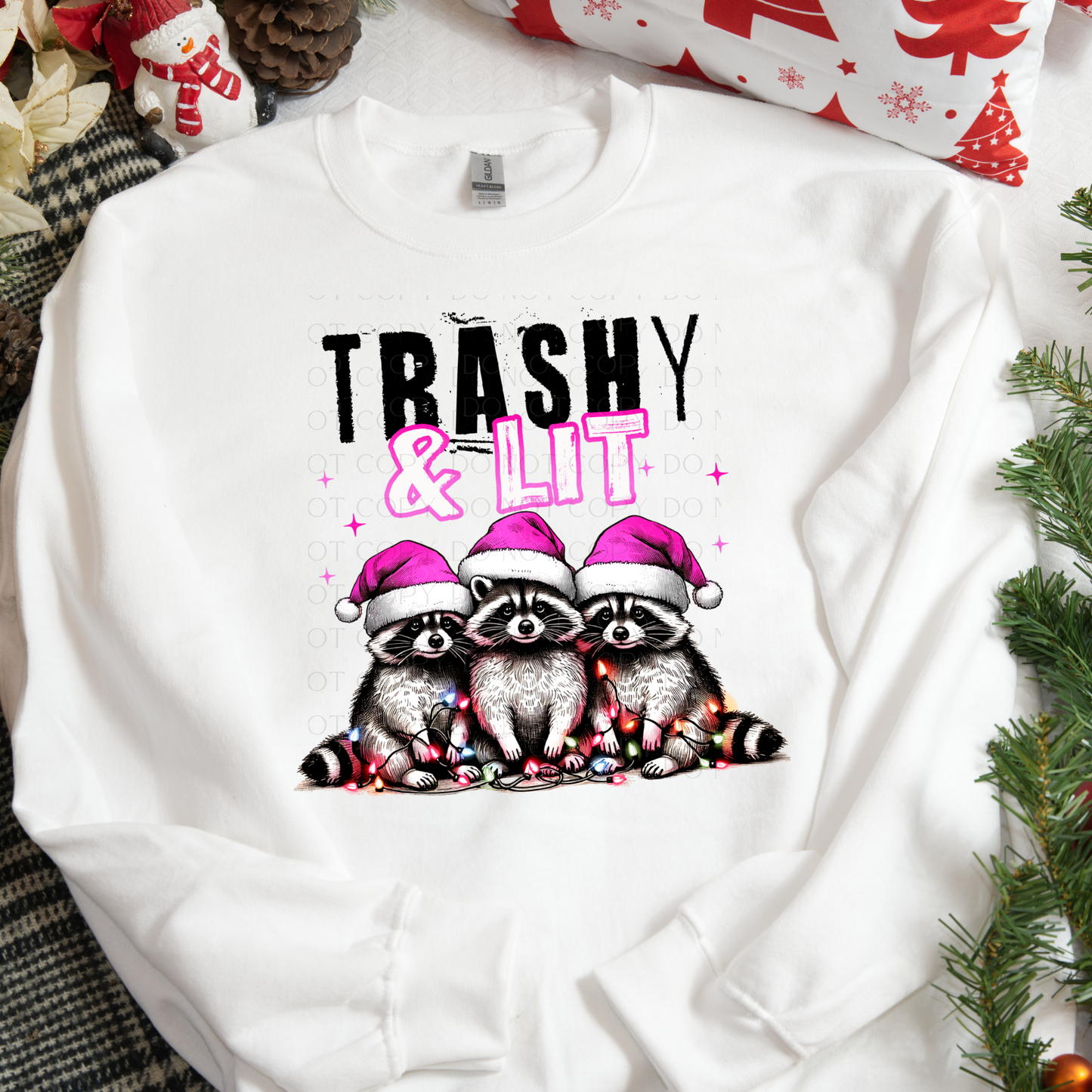 Trashy and Lit Raccoons DTF Transfer