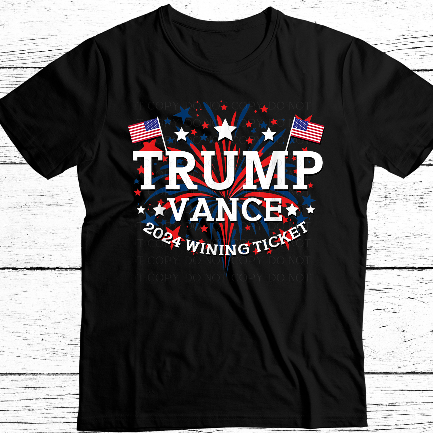 Trump Vance Winning Ticket Fireworks DTF Transfer