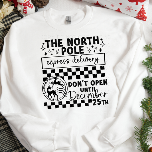 North Pole Express Delivery Christmas DTF Transfer