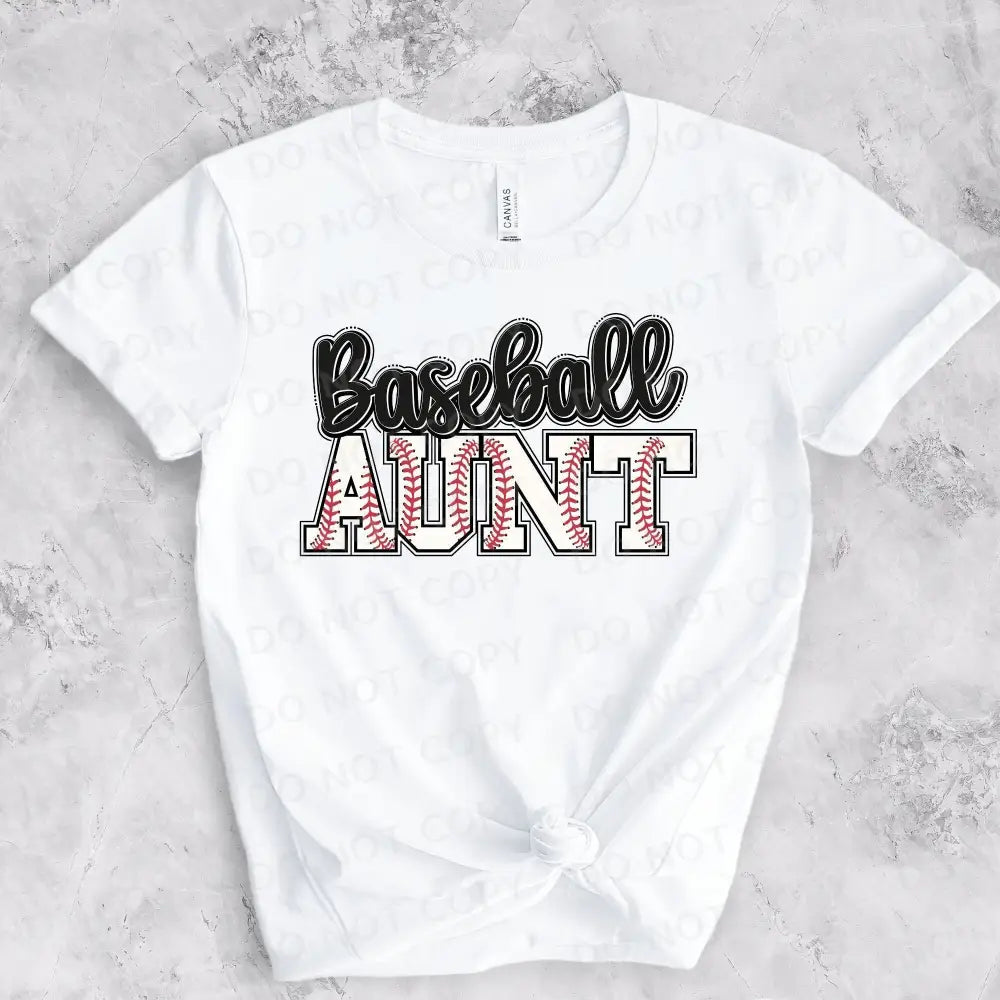 Baseball Aunt Dtf Transfers Clear Film Prints Ready To Press Heat Transfer Direct Print Hot Peel