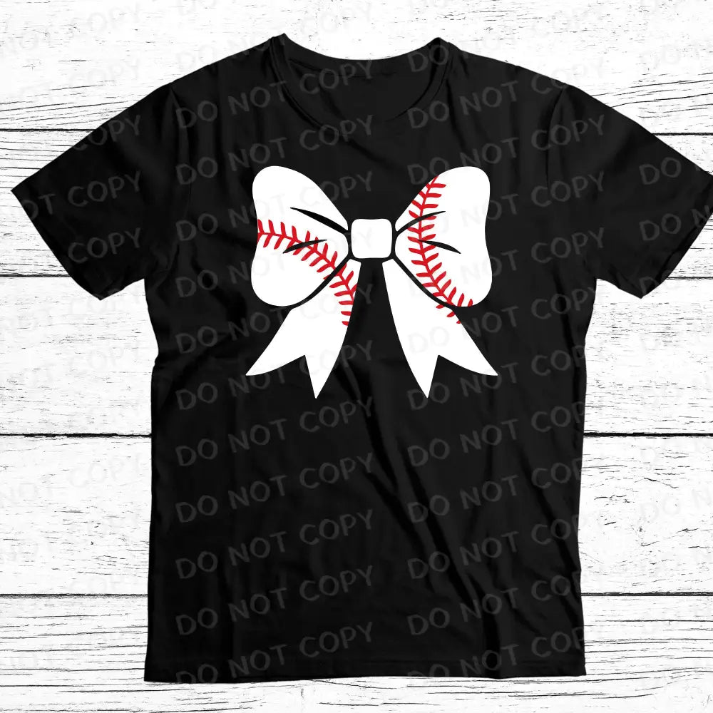 Baseball Bow Coquette Dtf Transfers Clear Film Prints Ready To Press Direct Print Hot Peel