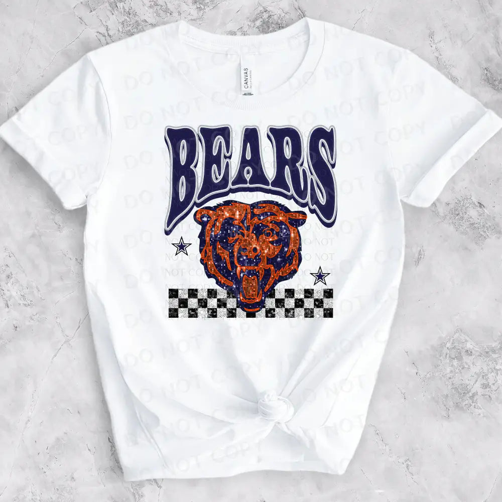 Bears Bling Faux Sequins Dtf Transfer