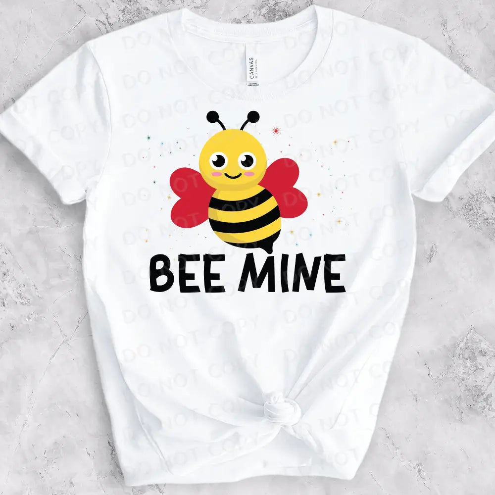 Bee Mine Valentine’s Day Dtf Transfers Ready To Press Heat Transfer Direct Film Print Hot Peel Or