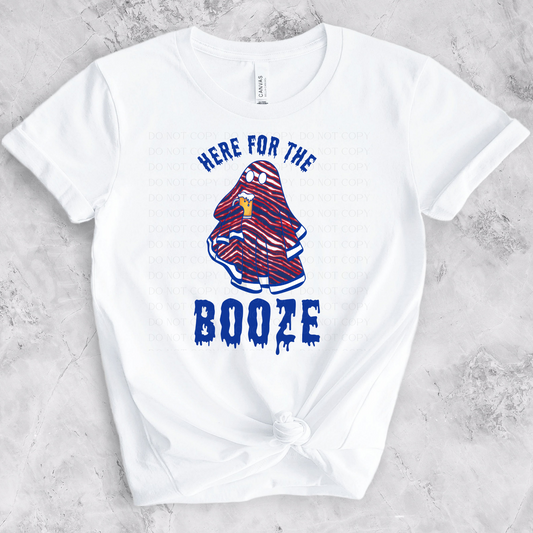 Here For The Booze Buffalo Ghost DTF Transfer