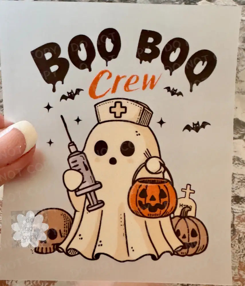 Boo Crew Nurse Halloween Dtf Transfer