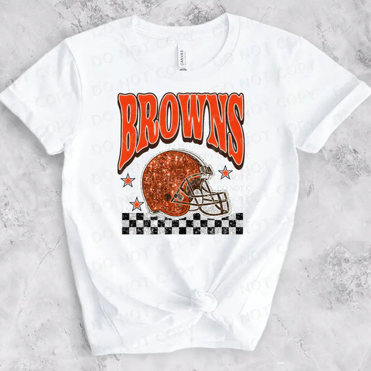 Browns Bling Faux Sequins Dtf Transfer