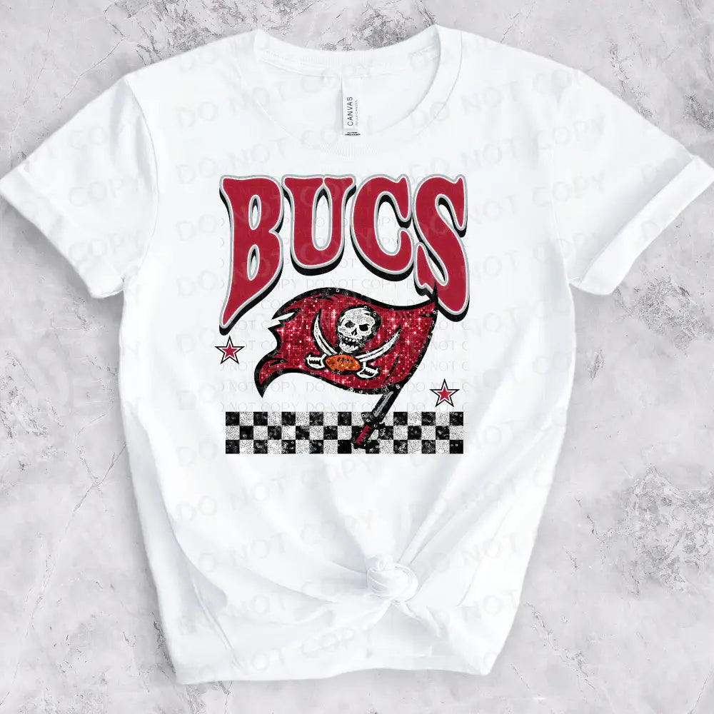 Bucs Bling Faux Sequins Dtf Transfer