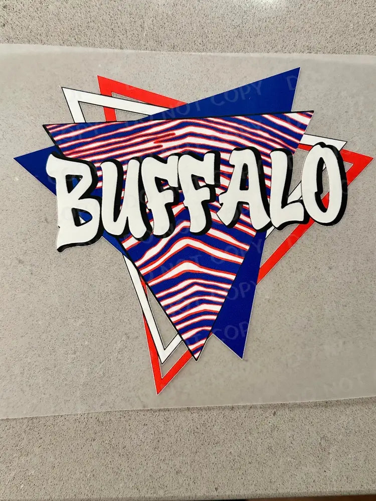 Buffalo 90S 80S Triangle Zubaz Throw Back Dtf Transfers Ready To Press Heat Transfer Direct Film