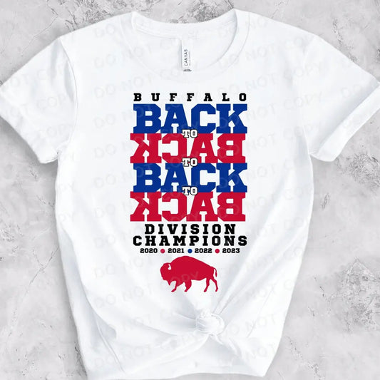 Buffalo Division Champions Back To Dtf Transfers Ready Press Heat Transfer Direct Film Print