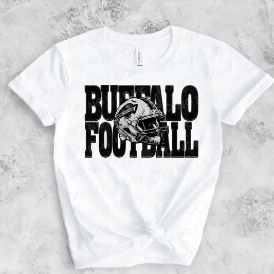 Buffalo Football Black Design Dtf Transfers Ready To Press Heat Transfer Direct Film Wide