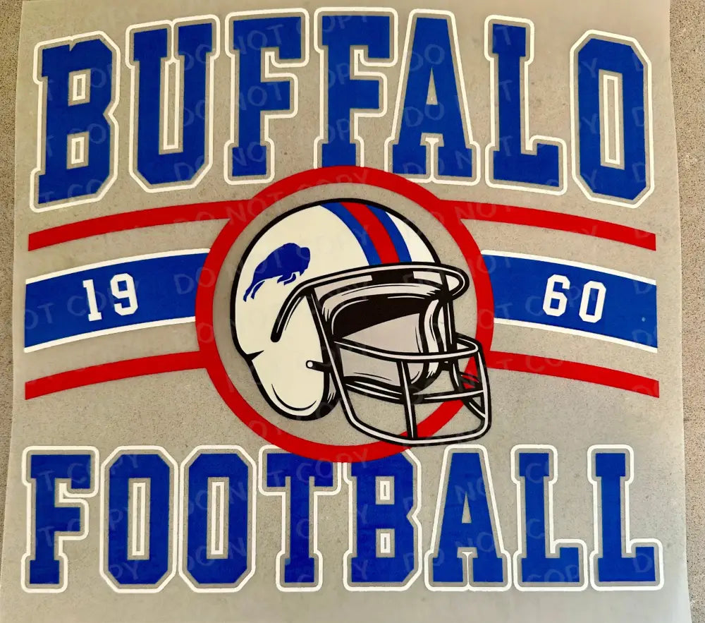 Buffalo Football Helmet Dtf Transfers Ready To Press Heat Transfer Direct Film Print