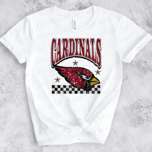 Cardinals Bling Faux Sequins Dtf Transfer