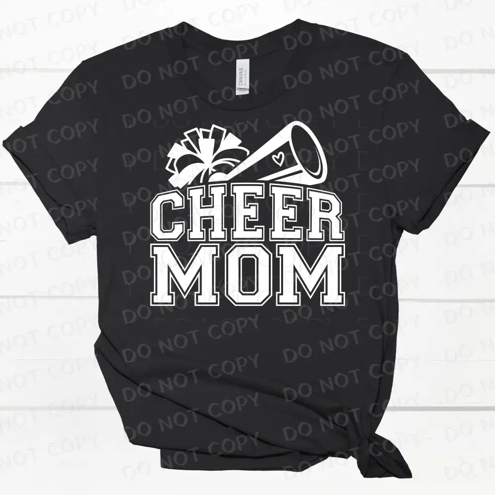 Cheer Mom Faux Glitter Dtf Transfer