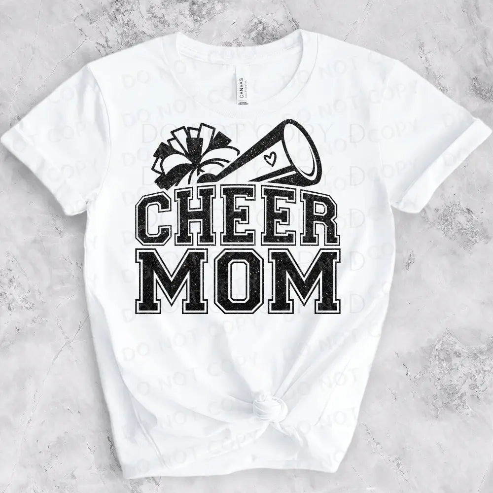 Cheer Mom Faux Glitter Dtf Transfer