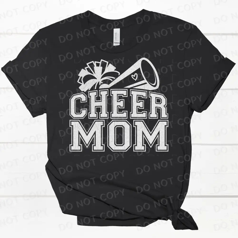 Cheer Mom Faux Glitter Dtf Transfer