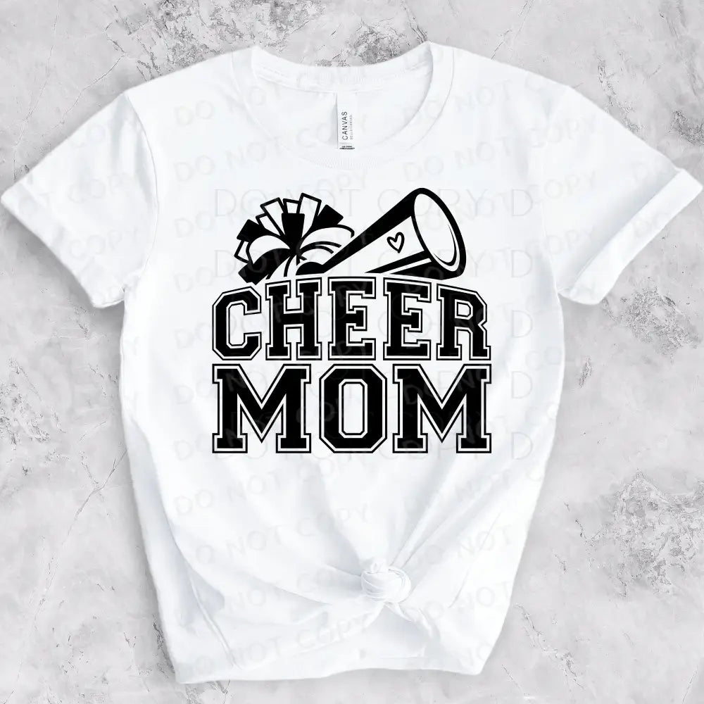 Cheer Mom Faux Glitter Dtf Transfer