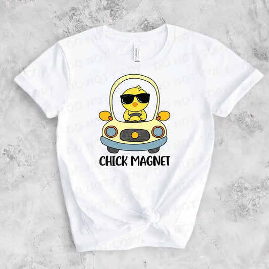 Chick Magnet Cute Baby In Car Dtf Transfers Clear Film Full Color Ready To Press Heat Transfer