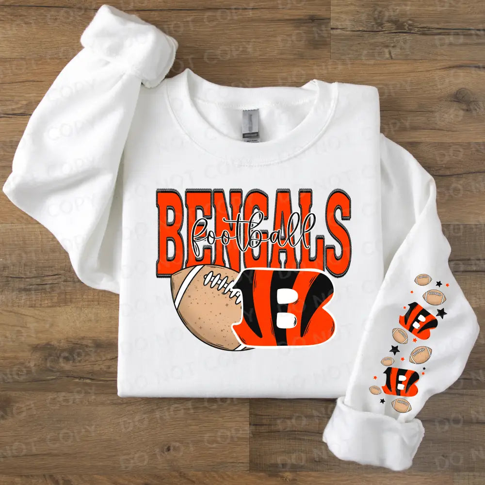 Cincinnati Bengals Football Dtf Transfer With Sleeve