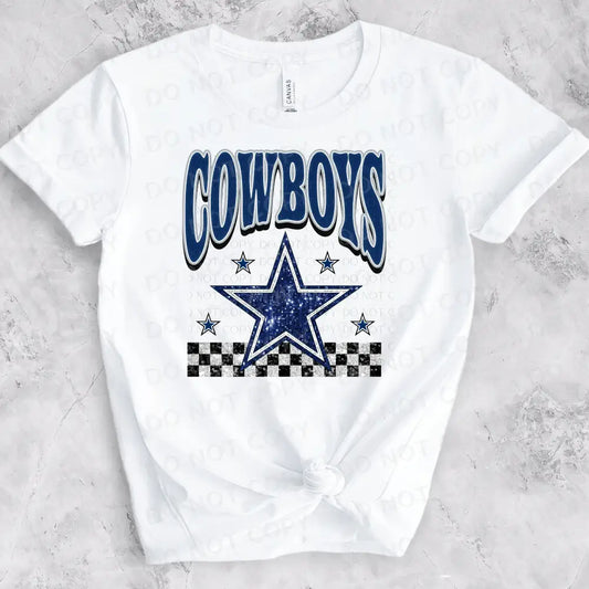 Cowboys Bling Faux Sequins Dtf Transfer