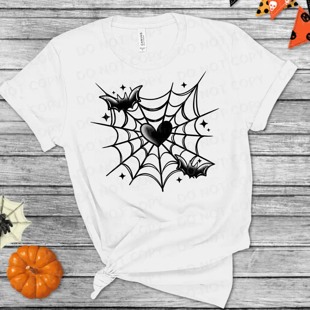 Cute Spider Web Black Or White Dtf Transfer