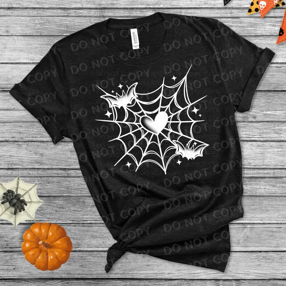 Cute Spider Web Black Or White Dtf Transfer