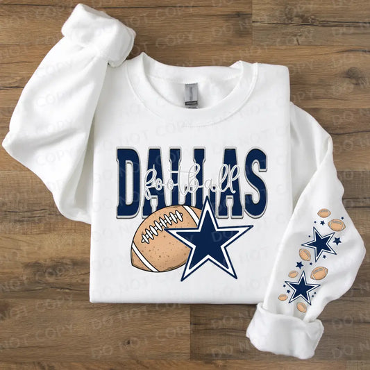 Dallas Cowboys Football Dtf Transfer With Sleeve