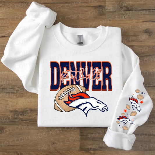 Denver Broncos Football Dtf Transfer With Sleeve