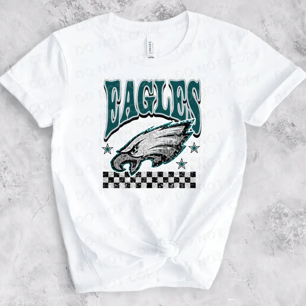 Eagles Bling Faux Sequins Dtf Transfer