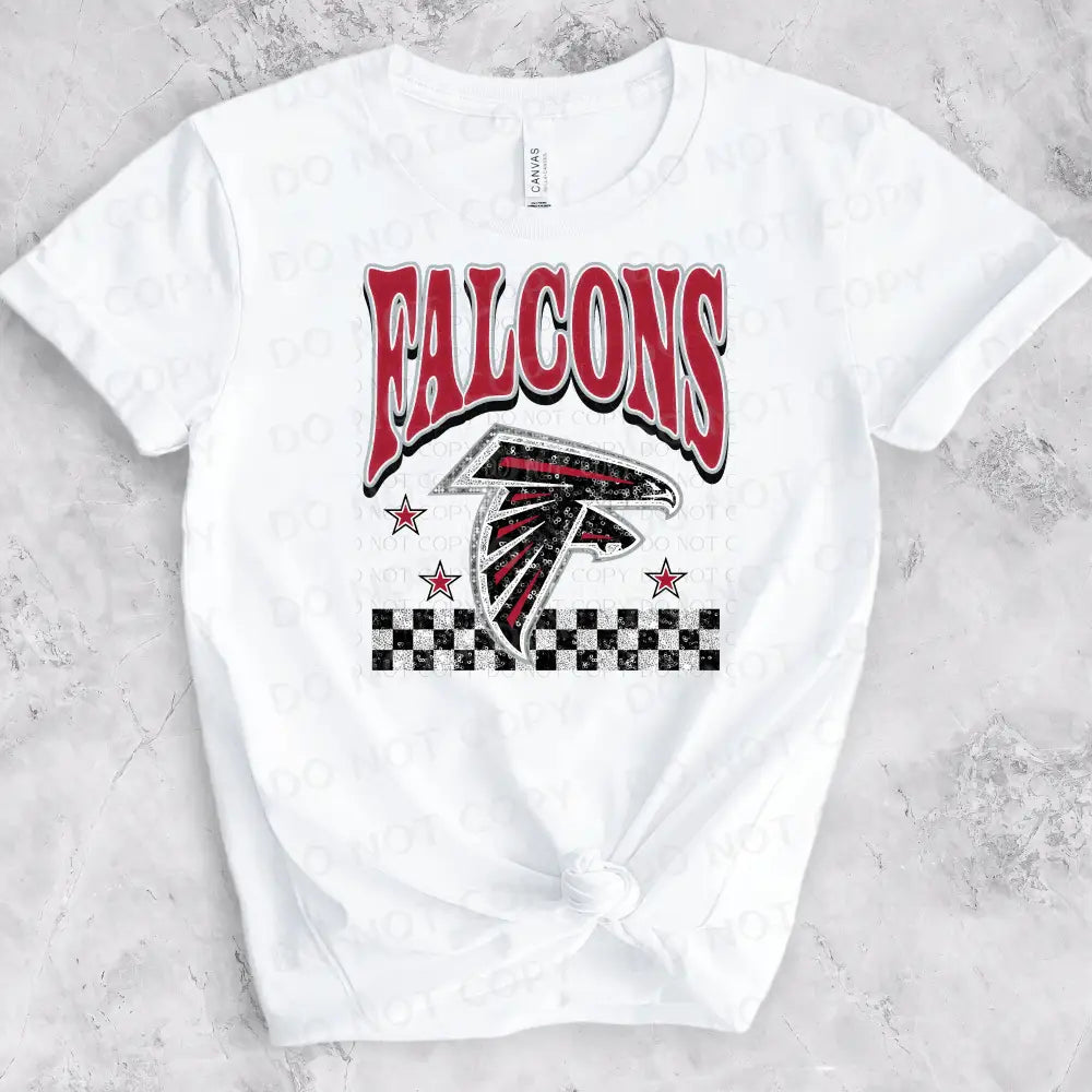 Falcons Bling Faux Sequins Dtf Transfer