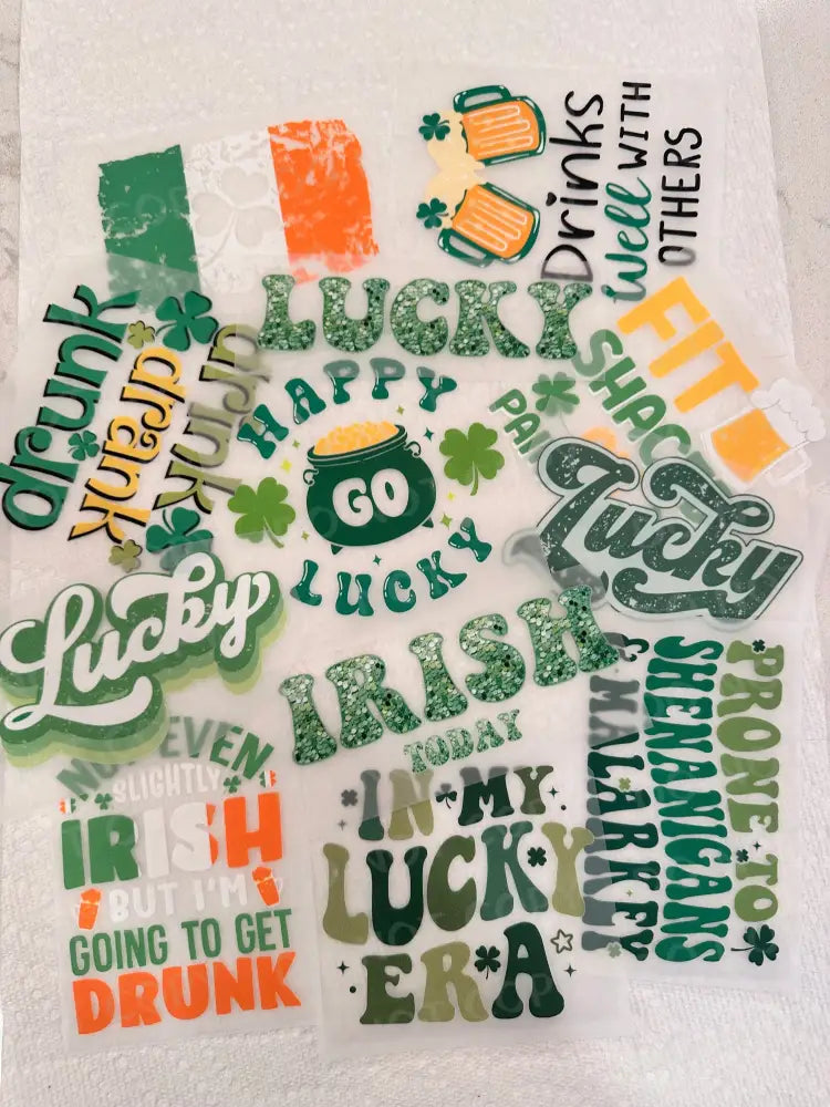 Fit Shaced St Patrick’s Day Dtf Transfers Ready To Press Heat Transfer Direct Film Print