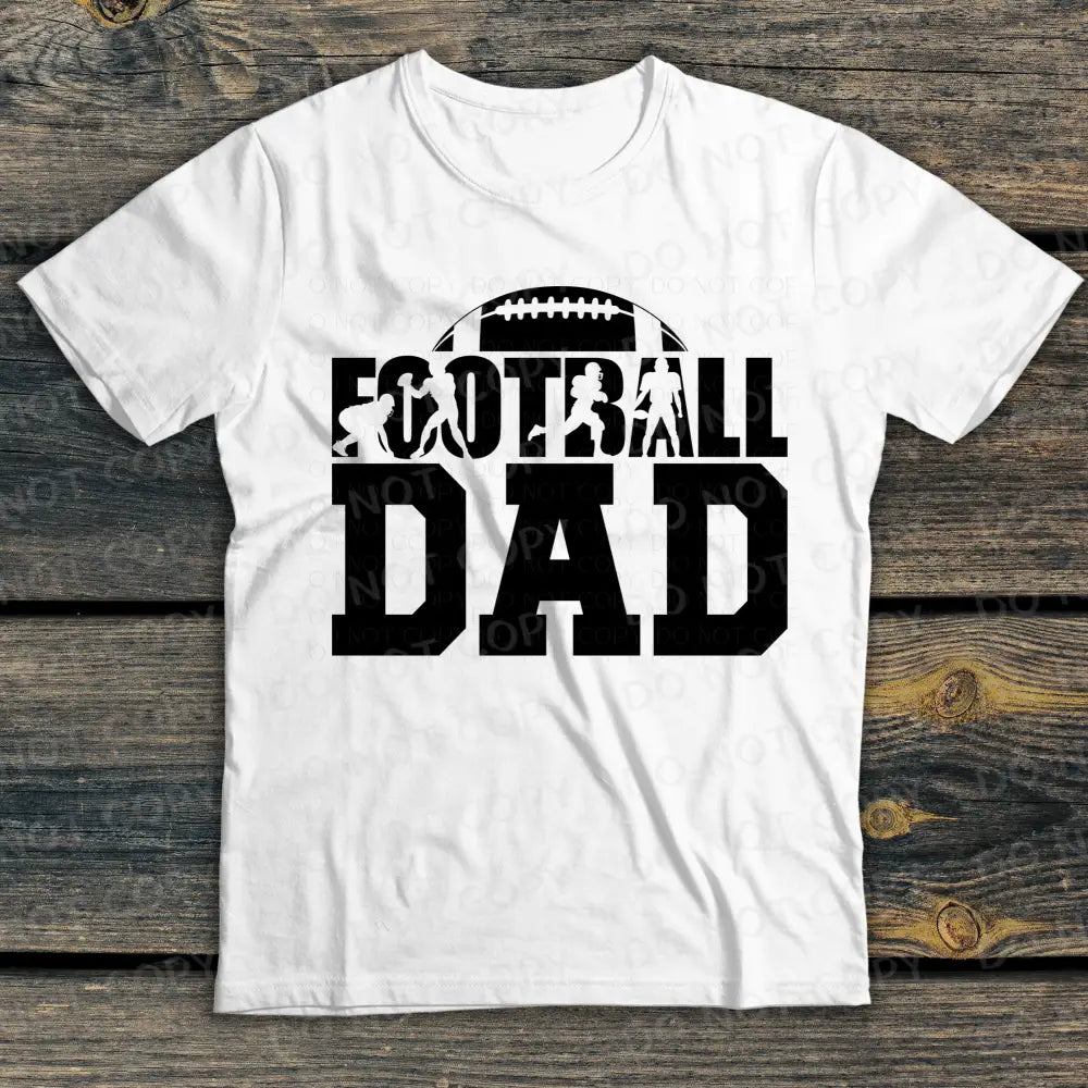 Football Dad Player Silhouette Dtf Transfer