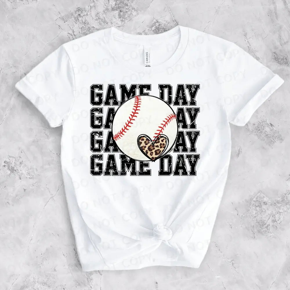 Game Day Baseball Distressed Ball Dtf Transfers Clear Film Prints Ready To Press Heat Transfer
