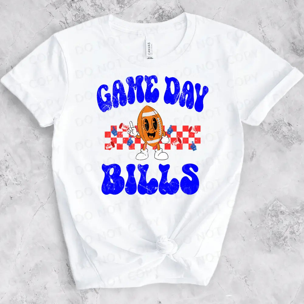 Game Day Bills Retro Football Buffalo Dtf Transfer