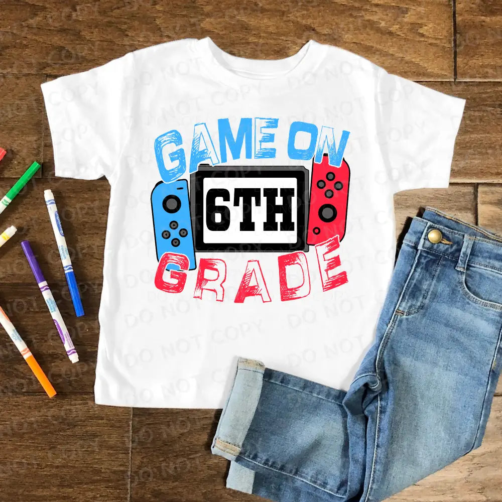 Game On Pre-K Kindergarten 1St 2Nd 3Rd 4Th 5Th 6Th Grade Back To School Dtf Transfer