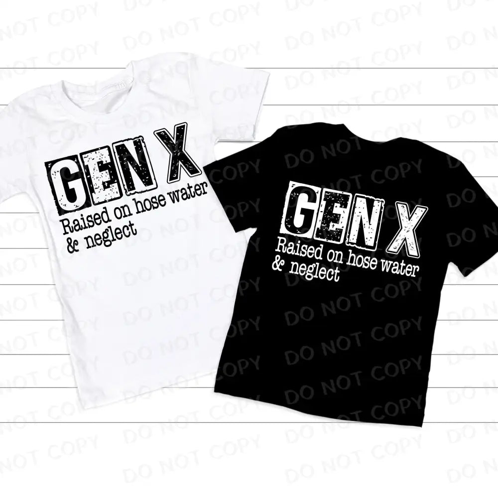 Gen Ex Dtf Transfers Raised On Hose Water And Neglect Clear Film Ready To Press Heat Transfer Black