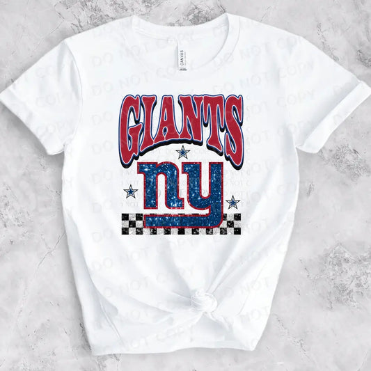 Giants Bling Faux Sequins Dtf Transfer