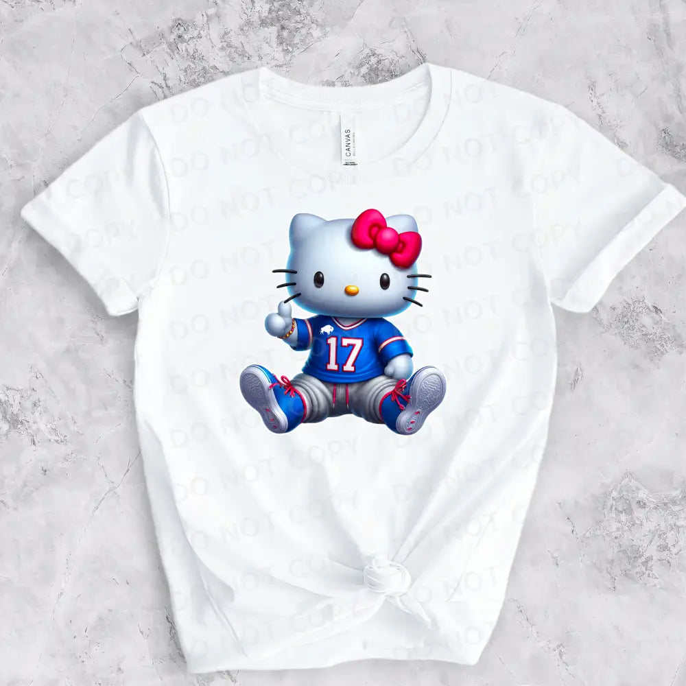 Hello Kitty Buffalo Fan Josh Allen 17 Dtf Transfers Ready To Press Heat Transfer Direct Film