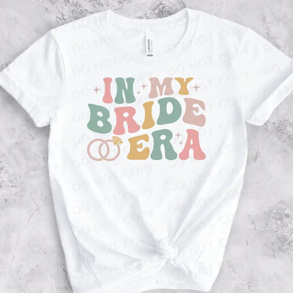 In My Bride Era Engaged Diamond Ring Retro Wave Dtf Transfers Ready To Press Heat Transfer Direct