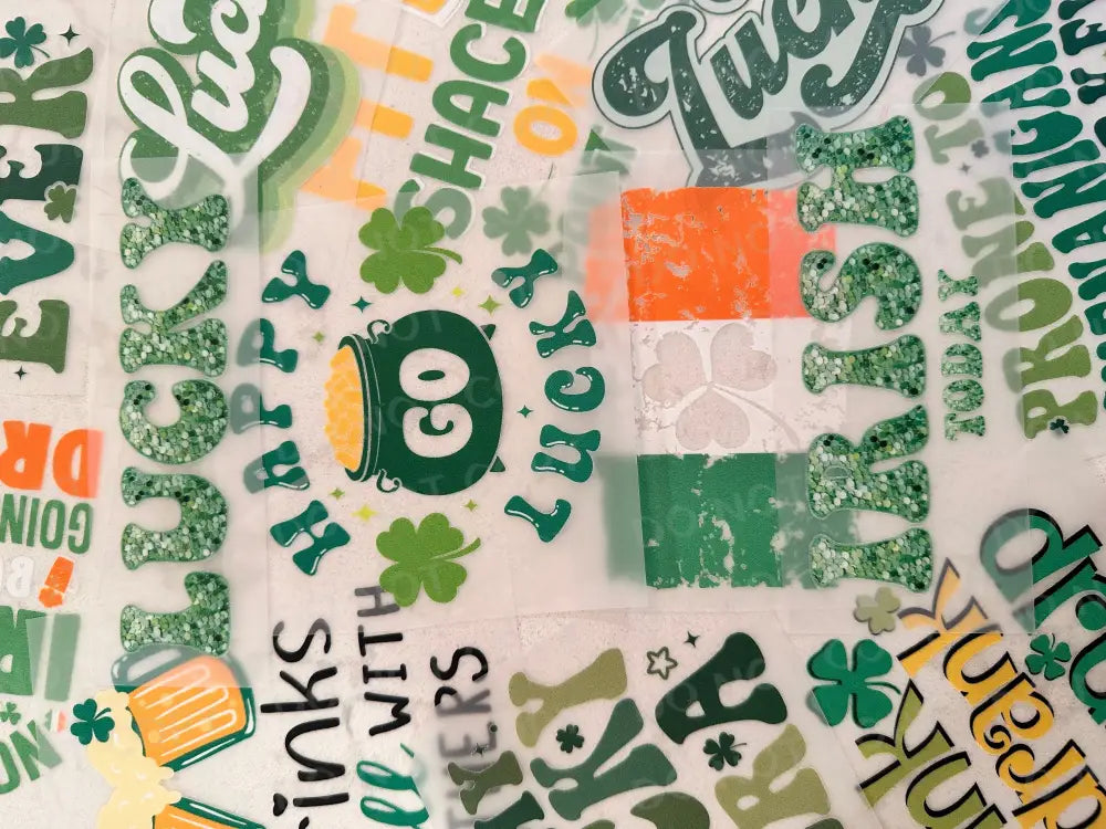 Irish Flag Distressed St Patrick’s Day Dtf Transfers Ready To Press Heat Transfer Direct Film Print