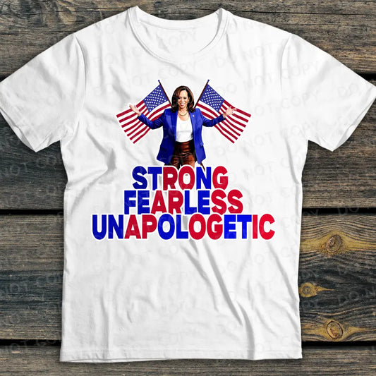 Kamila Harris Strong Fearless Unapologetic Dtf Transfer