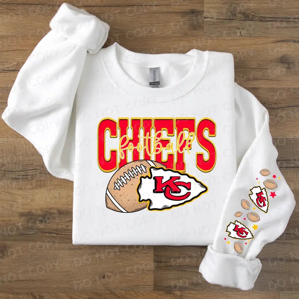 Kansas City Chiefs Football Dtf Transfer With Sleeve