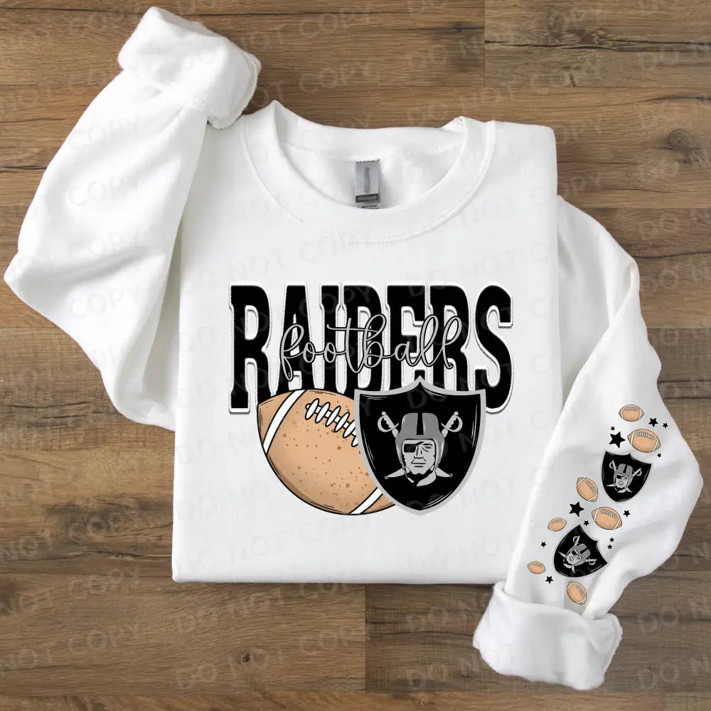 Las Vegas Raiders Football Dtf Transfer With Sleeve