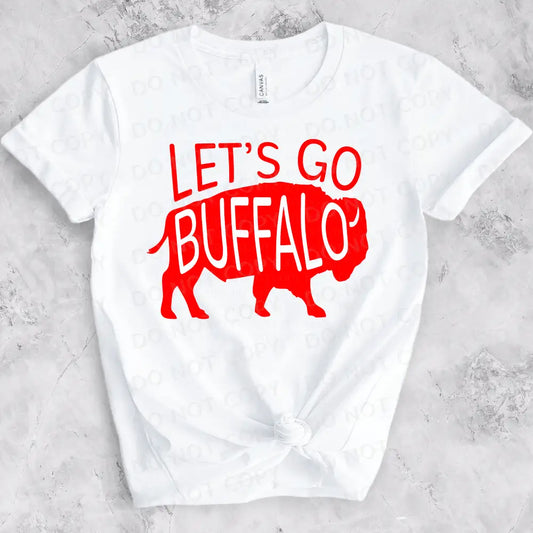 Let’s Go Buffalo Football Red Dtf Transfer