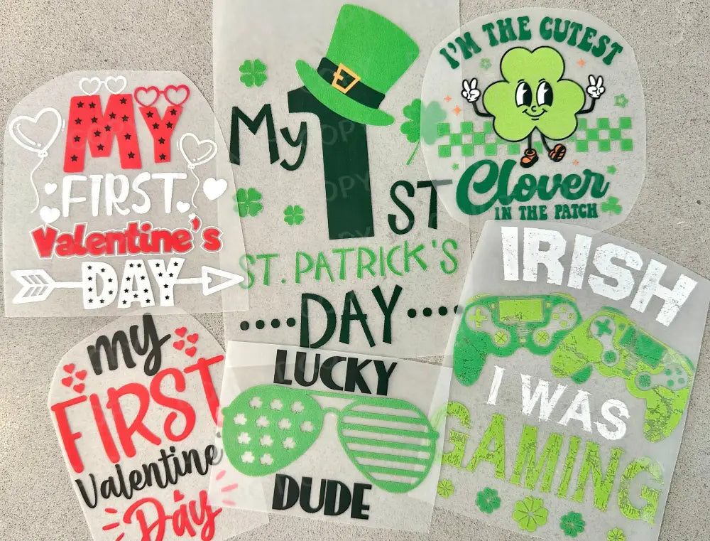 Lucky Dude Aviator Sunglasses Shamrock St Patrick’s Day Dtf Transfers Clear Film Full Color Ready