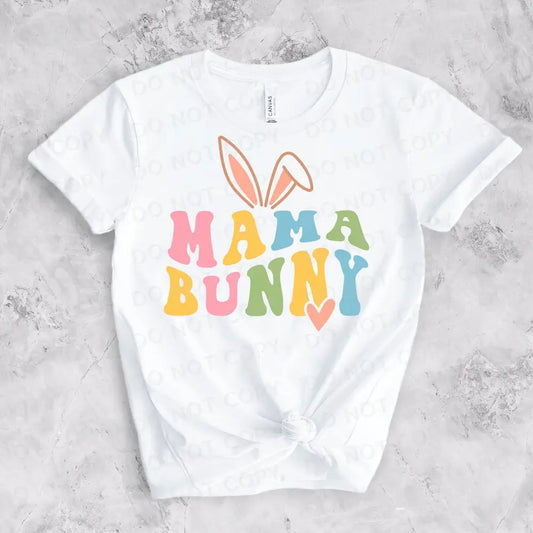 Mama Bunny Pastel Dtf Transfers Clear Film Full Color Ready To Press Heat Transfer Direct Print